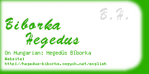 biborka hegedus business card